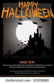 Halloween poster frame orange 