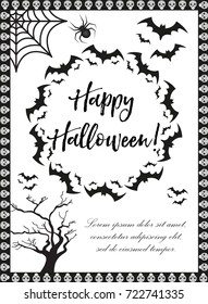 Halloween poster. Happy Halloween templates for your invitation design, greeting card, flyer. Vector illustration