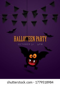 Halloween poster and invitation design. Vector illustrations for Halloween night. 