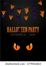 Halloween poster and invitation design. Vector illustrations for Halloween night. 