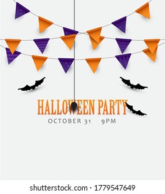 Halloween poster and invitation design. Vector illustrations for Halloween night. 