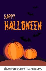 Halloween poster. Jack's orange Light for Halloween. Posters, flyers for a Halloween party.
