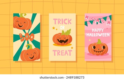 halloween poster set. Halloween Social Media Template Set