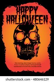 Halloween poster skull