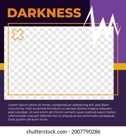 Halloween poster social media post template design