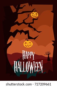 Halloween poster template.