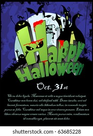 Halloween Poster with the text Happy Halloween