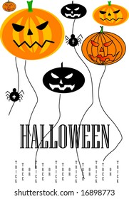 Halloween poster. This image is a vector.
