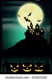 Halloween poster. Vector background. 