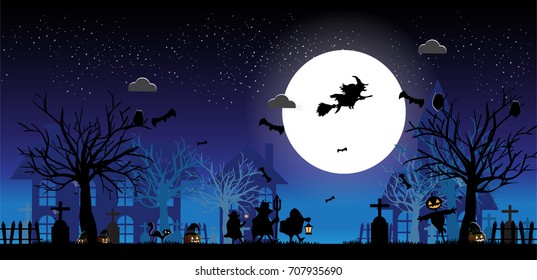 Halloween poster. Vector background.