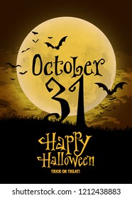 Halloween Poster. Vector illustration.