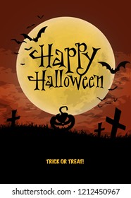 Halloween Poster. Vector illustration.