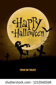 Halloween Poster. Vector illustration.