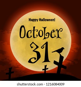 Halloween Poster. Vector illustration.