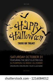 Halloween Poster. Vector illustration.