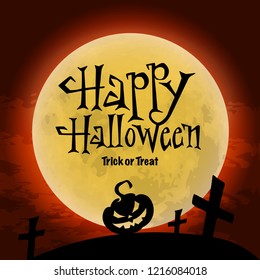 Halloween Poster. Vector illustration.