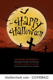 Halloween Poster. Vector illustration.