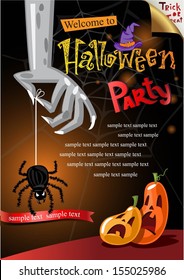 Halloween Poster. Vector illustration. 