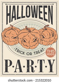 Halloween Poster. Vector illustration.