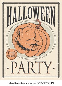 Halloween Poster. Vector illustration.
