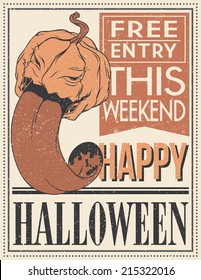 Halloween Poster. Vector illustration.