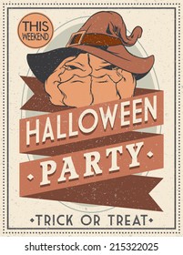 Halloween Poster. Vector illustration.