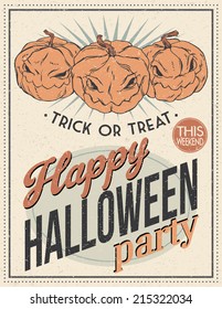 Halloween Poster. Vector illustration.