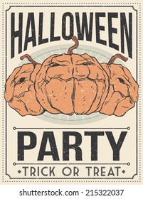 Halloween Poster. Vector illustration.