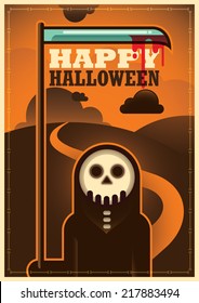 Halloween poster. Vector illustration.