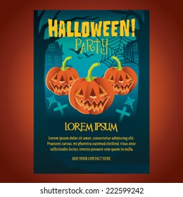 Halloween poster Vector illustration