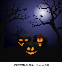 Halloween Poster. Vector illustration.