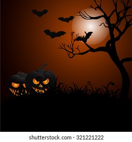 Halloween Poster. Vector illustration.