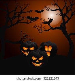 Halloween Poster. Vector illustration.