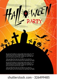 Halloween.  Poster. Vector illustration.