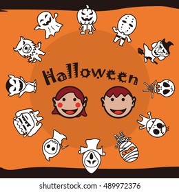 Halloween Poster. Vector illustration.