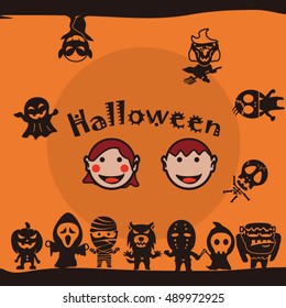 Halloween Poster. Vector illustration.