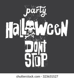 Halloween poster, Vector illustration cross