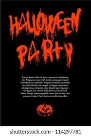 Halloween poster vector template