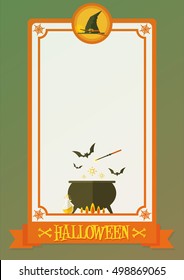 Halloween Poster Witch Magic Vector Illustration
