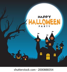halloween poster for your design for the holiday Halloween. Vector illustration