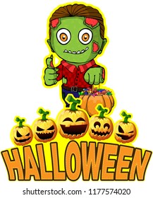 Halloween Poster with Zombie