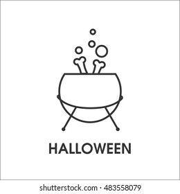 Halloween pot icon