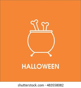 Halloween pot icon