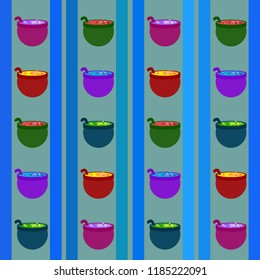 Halloween pot with potion night vector