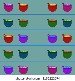 Halloween pot with potion night vector