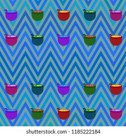 Halloween pot with potion night vector