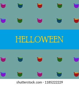 Halloween pot with potion night vector