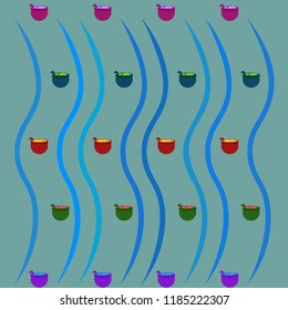 Halloween pot with potion night vector