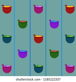 Halloween pot with potion night vector