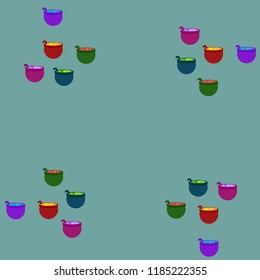 Halloween pot with potion night vector